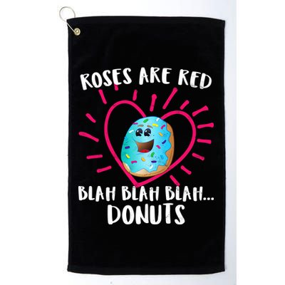 Funny Valentines Day Donuts Roses Are Red Golf Towel