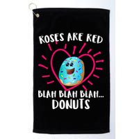 Funny Valentines Day Donuts Roses Are Red Golf Towel