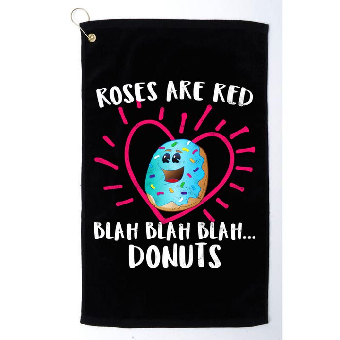 Funny Valentines Day Donuts Roses Are Red Golf Towel