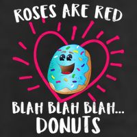 Funny Valentines Day Donuts Roses Are Red Golf Towel