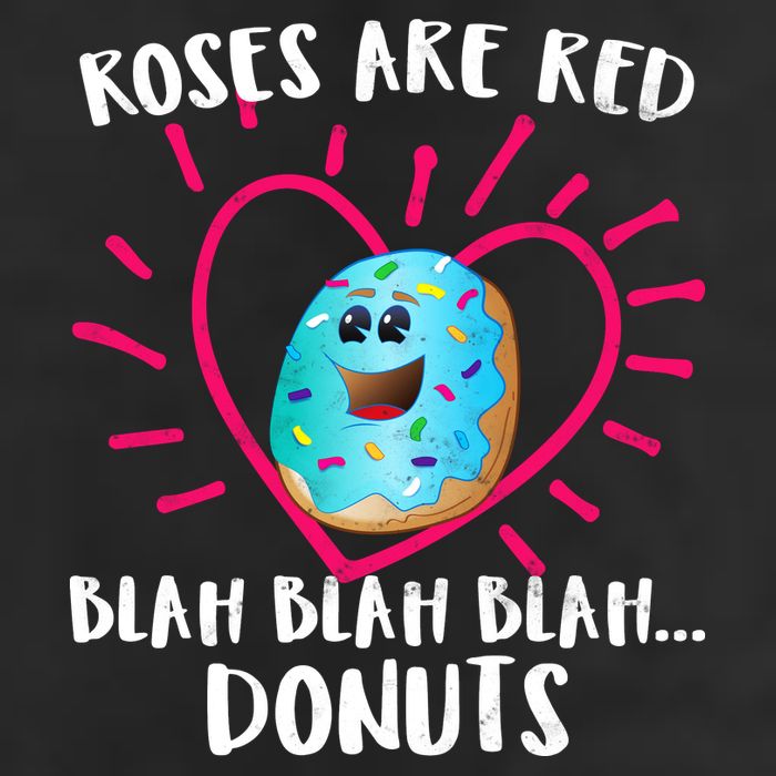 Funny Valentines Day Donuts Roses Are Red Golf Towel