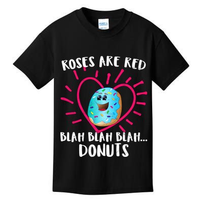 Funny Valentines Day Donuts Roses Are Red Kids T-Shirt