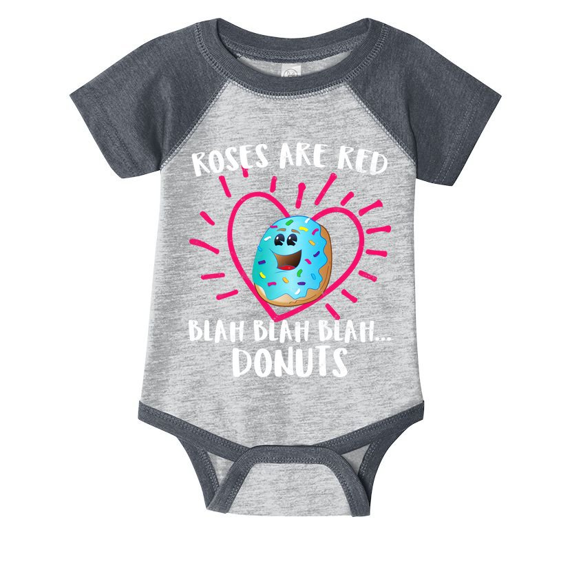 Funny Valentines Day Donuts Roses Are Red Infant Baby Jersey Bodysuit