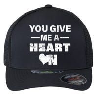 Funny Valentines Day Give Me A Heart On Flexfit Unipanel Trucker Cap