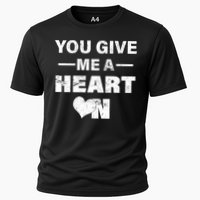 Funny Valentines Day Give Me A Heart On Cooling Performance Crew T-Shirt