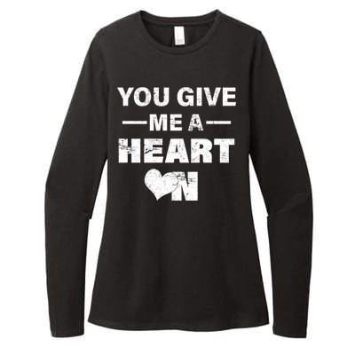 Funny Valentines Day Give Me A Heart On Womens CVC Long Sleeve Shirt