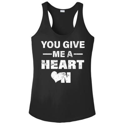 Funny Valentines Day Give Me A Heart On Ladies PosiCharge Competitor Racerback Tank