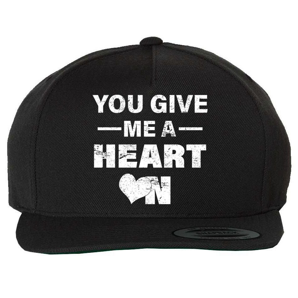 Funny Valentines Day Give Me A Heart On Wool Snapback Cap