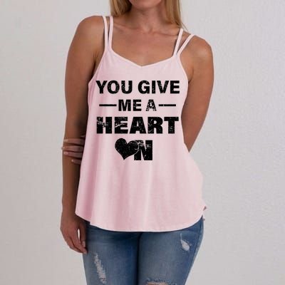 Funny Valentines Day Give Me A Heart On Women's Strappy Tank