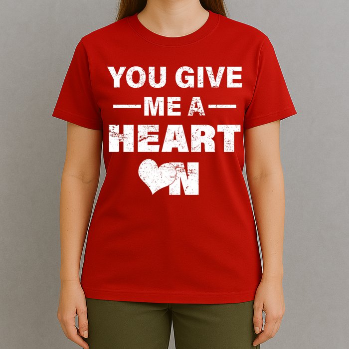 Funny Valentines Day Give Me A Heart On T-Shirt