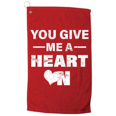 Funny Valentines Day Give Me A Heart On Golf Towel