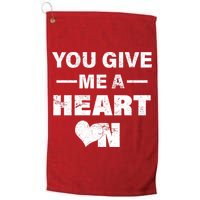 Funny Valentines Day Give Me A Heart On Golf Towel
