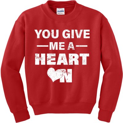 Funny Valentines Day Give Me A Heart On Kids Sweatshirt