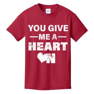 Funny Valentines Day Give Me A Heart On Kids T-Shirt