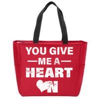 Funny Valentines Day Give Me A Heart On Zip Tote Bag