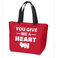 Funny Valentines Day Give Me A Heart On Zip Tote Bag