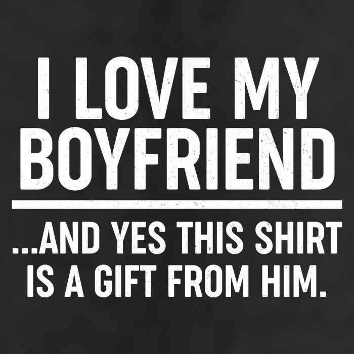 Funny Valentine's Day I Love My Boyfriend  7 Panel Mesh Trucker Snapback Hat