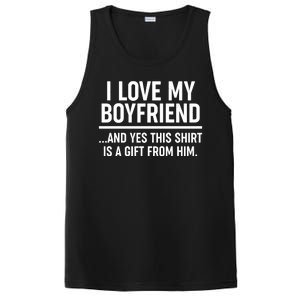 Funny Valentine's Day I Love My Boyfriend  PosiCharge Competitor Tank