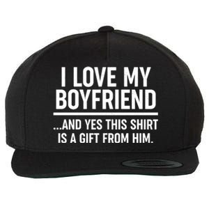 Funny Valentine's Day I Love My Boyfriend  Wool Snapback Cap