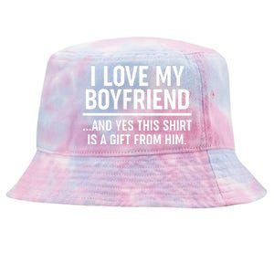 Funny Valentine's Day I Love My Boyfriend  Tie-Dyed Bucket Hat