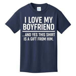 Funny Valentine's Day I Love My Boyfriend  Kids T-Shirt