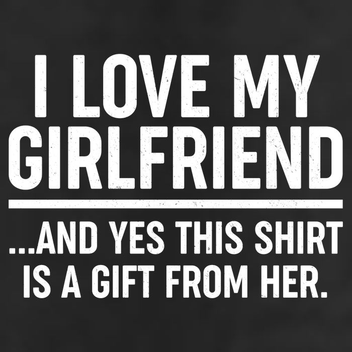 Funny Valentine's Day I Love My Girlfriend 7 Panel Mesh Trucker Snapback Hat