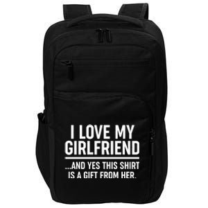 Funny Valentine's Day I Love My Girlfriend Impact Tech Backpack