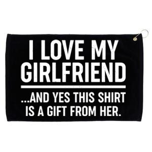 Funny Valentine's Day I Love My Girlfriend Grommeted Golf Towel