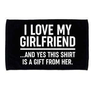 Funny Valentine's Day I Love My Girlfriend Microfiber Hand Towel