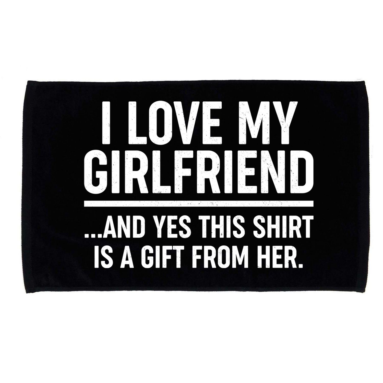 Funny Valentine's Day I Love My Girlfriend Microfiber Hand Towel
