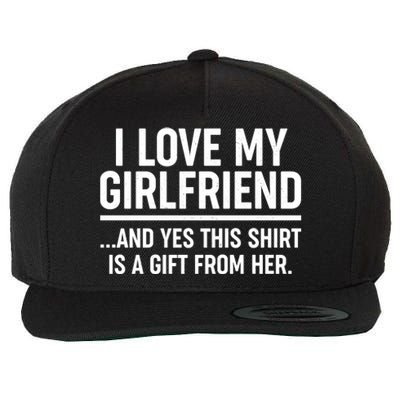 Funny Valentine's Day I Love My Girlfriend Wool Snapback Cap