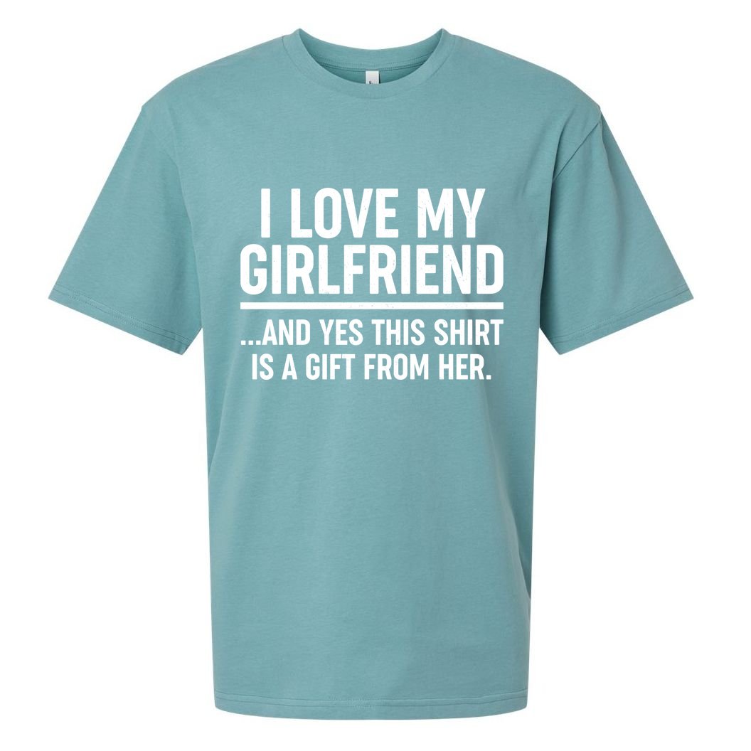 Funny Valentine's Day I Love My Girlfriend Sueded Cloud Jersey T-Shirt