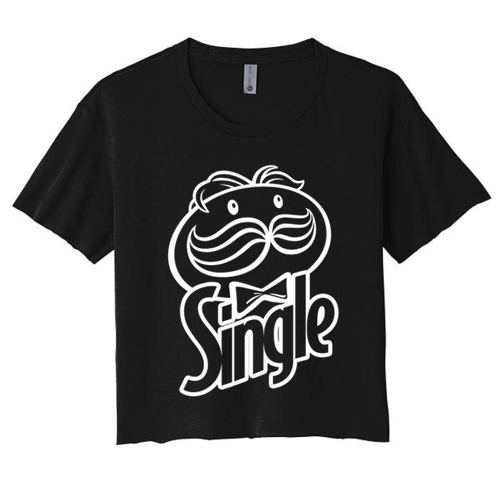 Funny Valentine's Day Single Chips Logo Crop Top