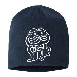 Funny Valentine's Day Single Chips Logo Sustainable Beanie