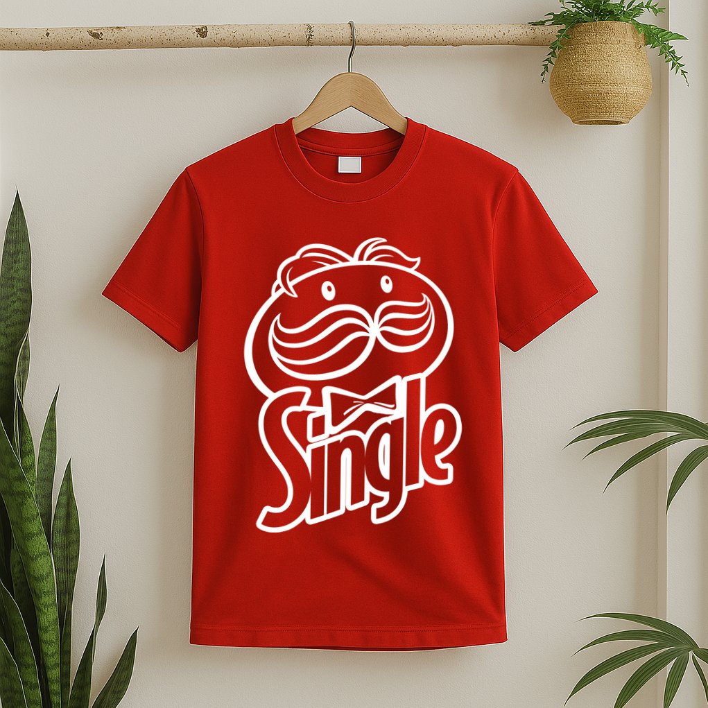 Funny Valentine's Day Single Chips Logo T-Shirt