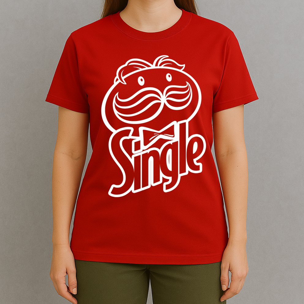 Funny Valentine's Day Single Chips Logo T-Shirt