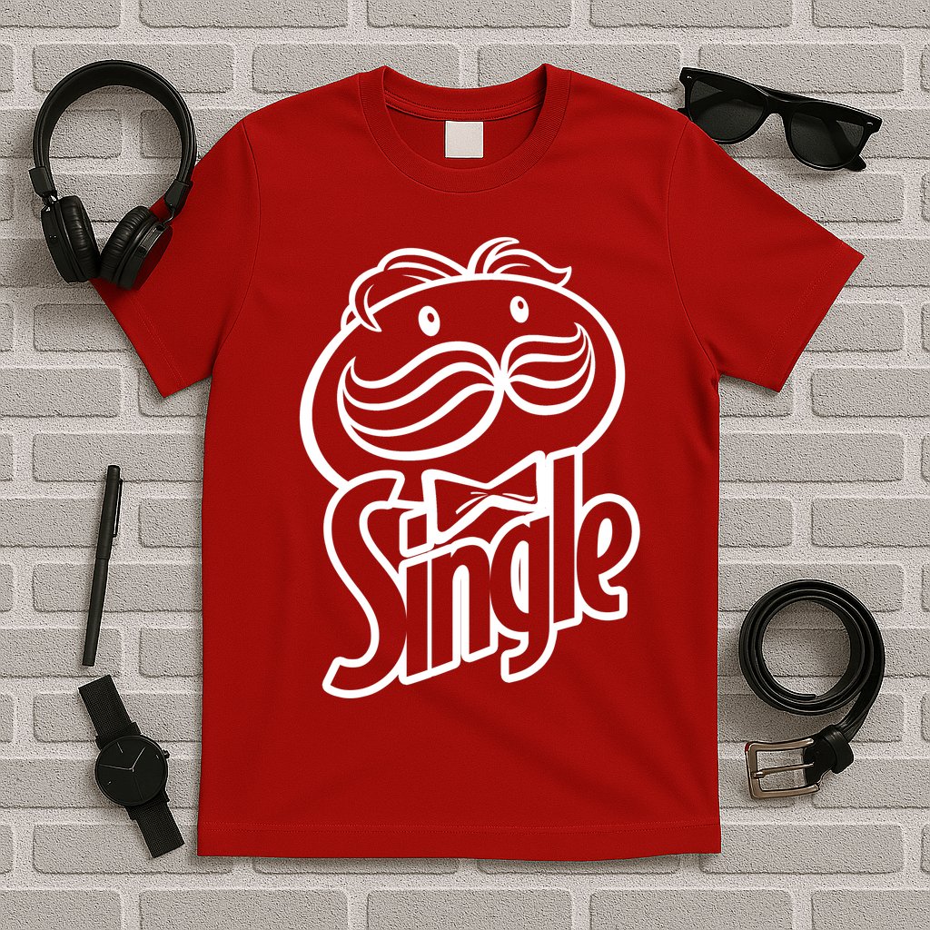 Funny Valentine's Day Single Chips Logo T-Shirt