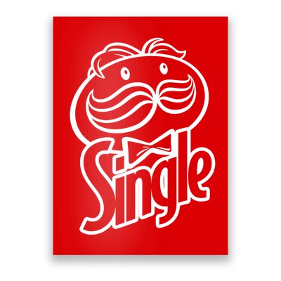 Funny Valentine's Day Single Chips Logo Poster