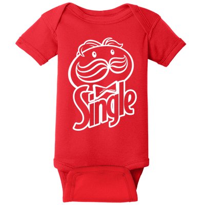 Funny Valentine's Day Single Chips Logo Baby Bodysuit