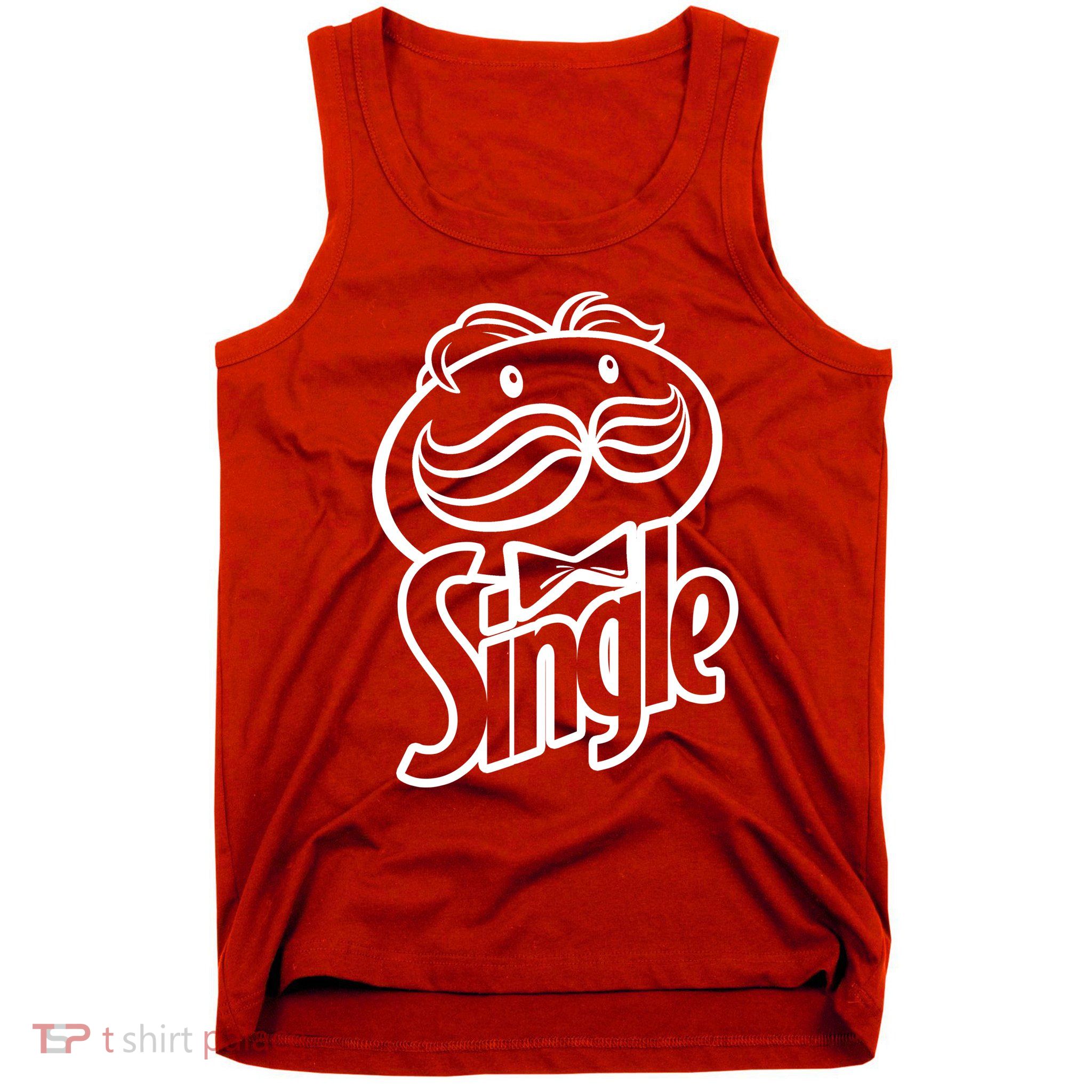 Funny Valentine's Day Single Chips Logo Tank Top