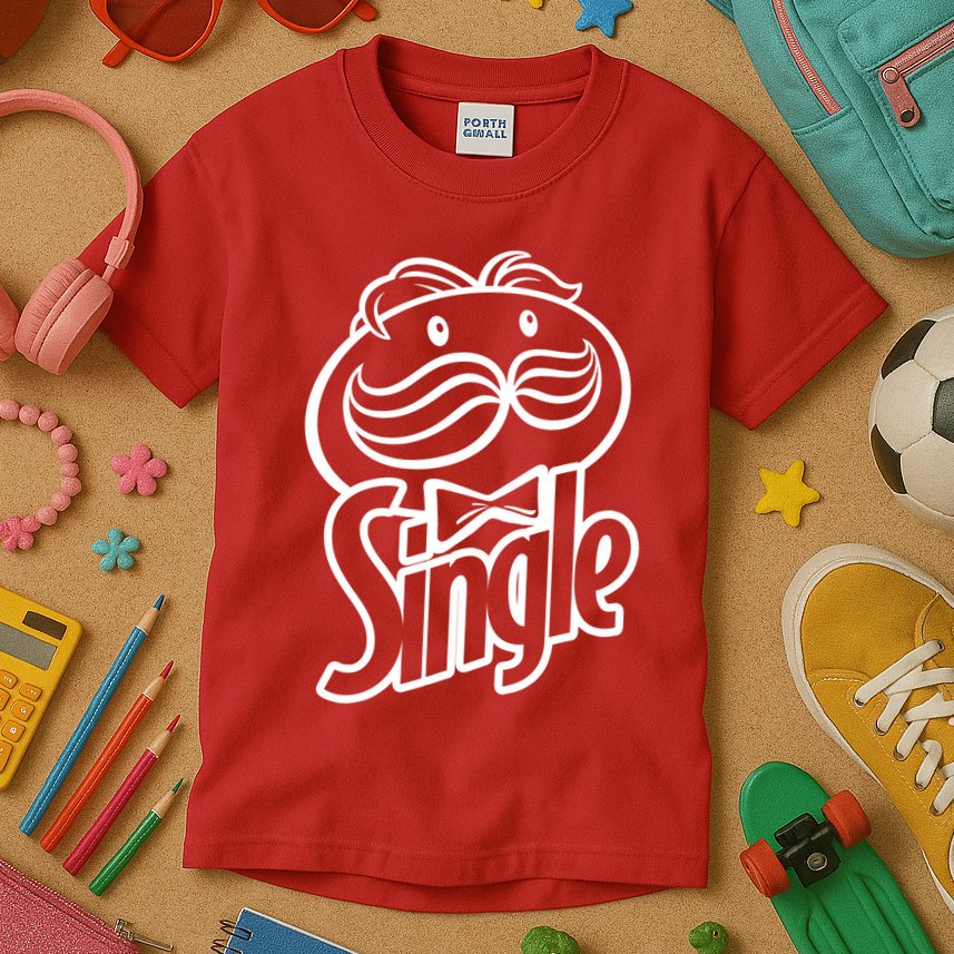 Funny Valentine's Day Single Chips Logo Kids T-Shirt