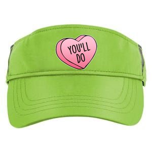 Funny Valentine's Day You'll Do Candy Heart Anti-Valentine Adult Drive Performance Visor