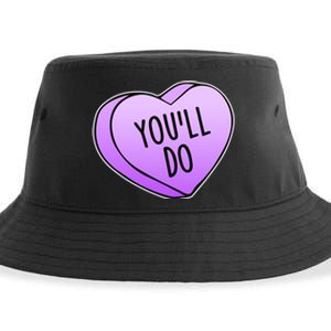 Funny Valentine's Day You'll Do Candy Heart Anti-Valentine Sustainable Bucket Hat