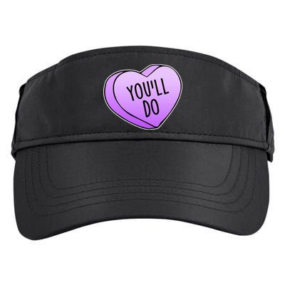 Funny Valentine's Day You'll Do Candy Heart Anti-Valentine Adult Drive Performance Visor