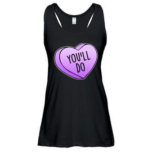 Funny Valentine's Day You'll Do Candy Heart Anti-Valentine Ladies Essential Flowy Tank