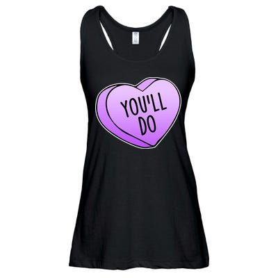 Funny Valentine's Day You'll Do Candy Heart Anti-Valentine Ladies Essential Flowy Tank