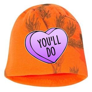 Funny Valentine's Day You'll Do Candy Heart Anti-Valentine Kati - Camo Knit Beanie