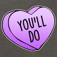 Funny Valentine's Day You'll Do Candy Heart Anti-Valentine Cotton Canvas Backpack