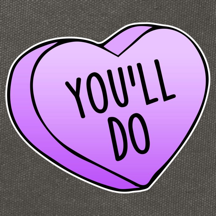 Funny Valentine's Day You'll Do Candy Heart Anti-Valentine Cotton Canvas Backpack