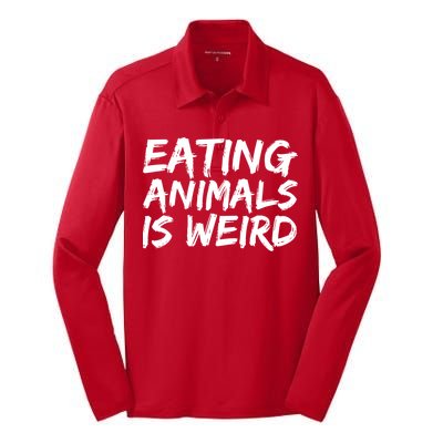 Funny Vegetarian  Silk Touch Performance Long Sleeve Polo